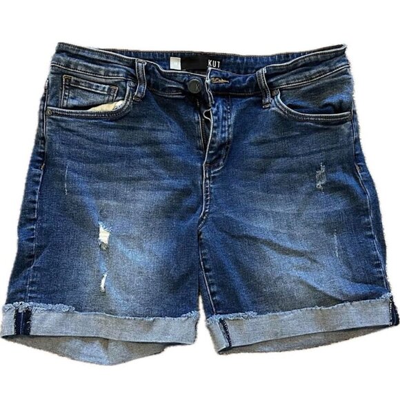 Kut From The Kloth Women's Medium Wash Catherine High Rise Boyfriend Shorts sz10 - Picture 1 of 3